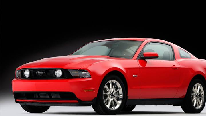 2011 Ford Mustang GT Front Side Pose In Red